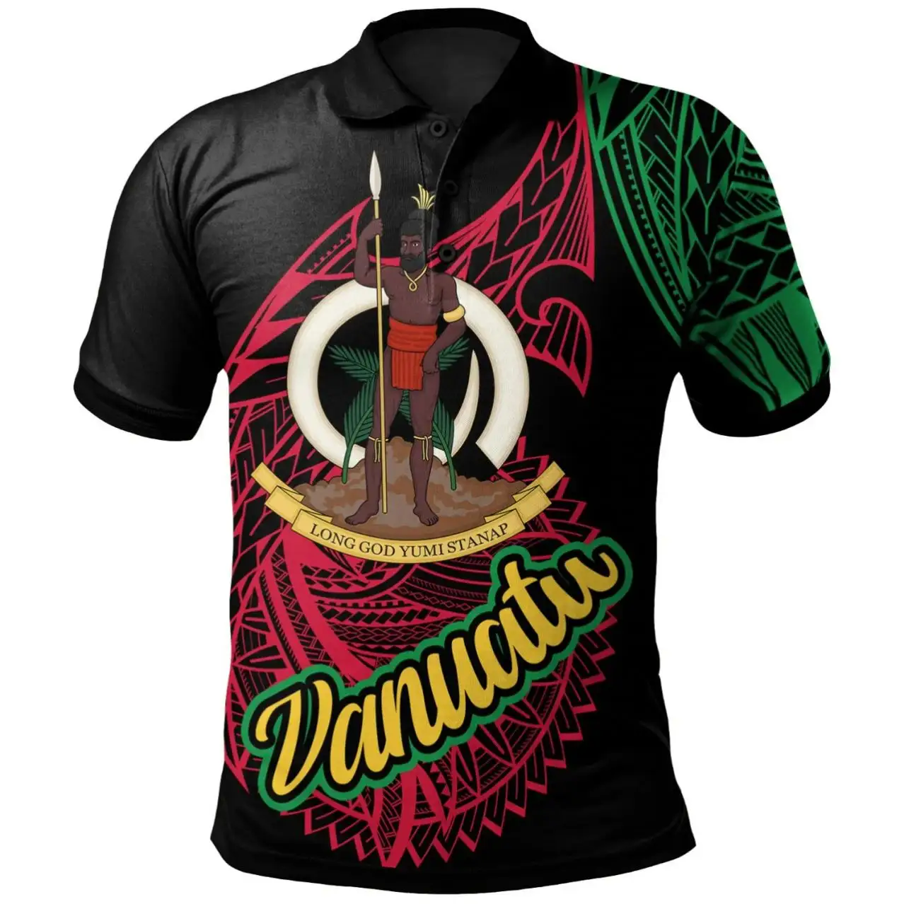 Vanuatu Poloshirt Custom Vanuatu Polynesische Stijl Mode Heren Zomer Korte Mouw Dropshipping Ademende Zakelijke Revers Top