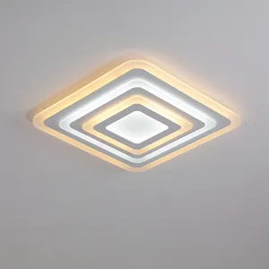 Lustre de acrílico minimalista e quadrado, candelabro de led para teto, luminárias, 2022