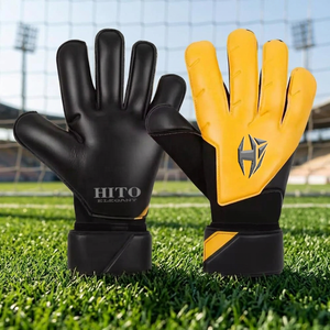 Fabricant direct d'usine, gants de gardien de but de football personnalisés de haute qualité, latex allemand de 4 mm, dos en silicone injecté, vente en gros - Product Image 4