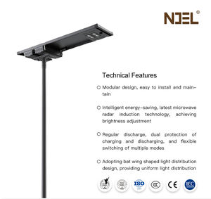 <span class=keywords><strong>Lampe</strong></span> <span class=keywords><strong>solaire</strong></span> de rue hybride tout-en-un professionnelle IP65, détachée, 60W-150W, détecteur de mouvement LED, alimentée par batterie, utilisation en extérieur - Product Image 2