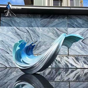 Sculptures décoratives d'extérieur écologiques inspirées des vagues abstraites modernes, moulées avec précision, magnifiques, fluides, <span class=keywords><strong>en</strong></span> résine de dessin animé anime - Product Image 3
