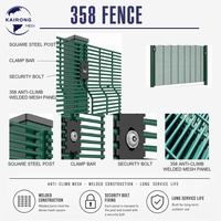 Clôture de sécurité 358 en acier soudé anti-escalade, robuste et durable, pour périmètre de station-service industrielle, revêtement en poudre