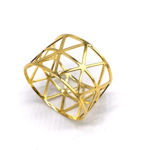 Gold Napkin <b>Rings</b> <b>Set</b> Triangle Napkin <b>Rings</b> for Wedding Decorations Napkins <b>Rings</b> Fiesta Dinner - Product Image 2