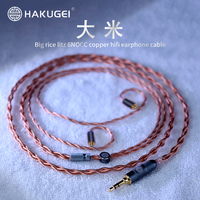 Câble de mise à niveau pour écouteurs HiFi Litz 6N OCC en cuivre torsadé coaxial 3.5/2.5/4.4MMCX/0.78/QDC pour haut-parleurs et moniteurs, pureté 99.9999%