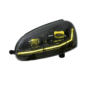 Fari Bicolore SJC per VW <span class=keywords><strong>Golf</strong></span> <span class=keywords><strong>5</strong></span> 06-10, Grigio Fumé con Luci Diurne Gialle e Bianche, Gruppo Ottico Anteriore con Indicatori di Direzione e Retromarcia - Product Image 2