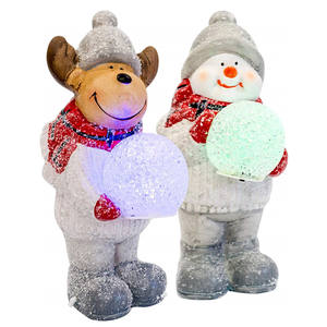Conjunto de bolas de neve, conjunto de 2 peças com resina/homem de neve solto e boneco de neve com luz de led - Product Image 1