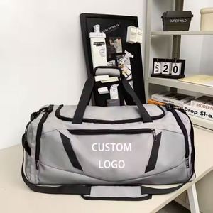10pcs Custom Logo Oxford Gym <b>Bags</b> Large Capacity Sport Yoga <b>Bag</b> <b>With</b> <b>Shoes</b> <b>Compartment</b> Multi-function Travel Duffel <b>Bag</b> - Product Image 1
