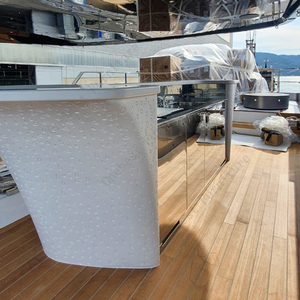 <span class=keywords><strong>Bancone</strong></span> Espositivo per Nail <span class=keywords><strong>Bar</strong></span> a Forma di Barca in Pietra Artificiale Bianca con Illuminazione LED Design da Cortile Attrezzatura per <span class=keywords><strong>Bar</strong></span> - Product Image 4