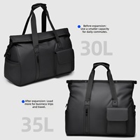 Sac à dos de voyage extensible de 30 à 35 litres, résistant aux rayures, multi-poches, pour les trajets quotidiens, la salle de sport, les week-ends, grande capacité, sac de sport