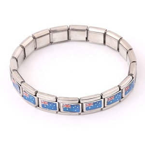 Breloques à maillons italiens, bijoux fantaisie, vente en gros, composants géométriques en acier inoxydable pour la fabrication de bracelets pour hommes - Product Image 1