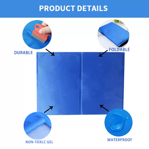 Waterproof <b>Large</b> Recyclable Summer Cat & Dog Cooling <b>Mat</b> with PVC Nylon Print Design-No Need to Freeze - Product Image 3