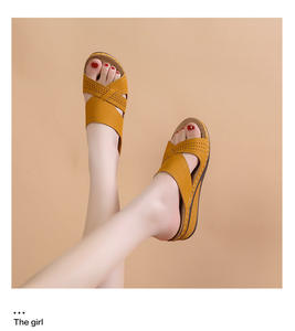 <span class=keywords><strong>Sandali</strong></span> <span class=keywords><strong>Estivi</strong></span> da Donna con Zeppa Premium <span class=keywords><strong>Ortopedici</strong></span> Punta Aperta Vintage Antiscivolo in Pelle PU Casual Scarpe Retro con Piattaforma - Product Image 6