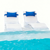 Chaise longue flottante en fibre de verre en forme de S ergonomique pour piscine, résistante aux UV, services de découpe et de pliage personnalisables, ultime