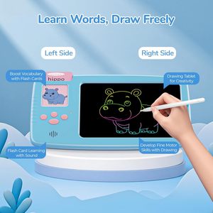 Cartes flash parlantes 2-en-1 Tablette d'écriture LCD Jouet éducatif <span class=keywords><strong>Arabe</strong></span> pour tout-petits Apprentissage Montessori Autisme Orthophonie - Product Image 4