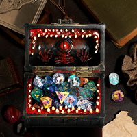 Коробка для игральных костей Mimic для DND RPG, магнитный сундук с замком, портативный органайзер для хранения и набор для бросания кубиков