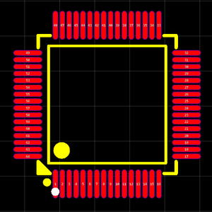 STM32F105RBT6 LQFP-64(10x10) pour microcontrôleur Cortex-M3 72 MHz, circuit intégré avec 128 Ko de mémoire Flash pour examen - Product Image 6