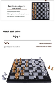 Juego de <span class=keywords><strong>Ajedrez</strong></span> Magnético Internacional Superior y Versátil, Tablero Plegable Portátil para el Desarrollo Cerebral de los Niños y la Unión Familiar - Product Image 6