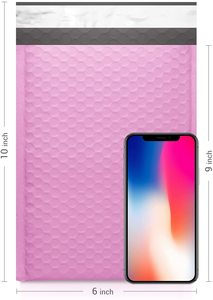 Burbuja de <span class=keywords><strong>correo</strong></span> de color rosa claro, logotipo personalizado, bajo pedido, gran oferta, Burbuja de envío - Product Image 3