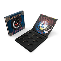 Palette de fards à paupières magnétique vide de luxe personnalisée, boîte d'emballage vide pour fards à paupières, boîte cosmétique rigide en carton avec étui
