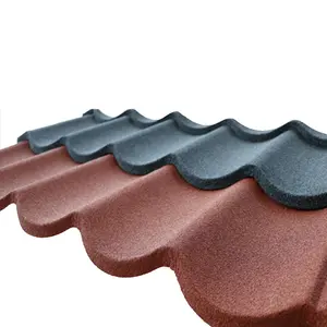China best quality bond stone coated metal wave roof tiles