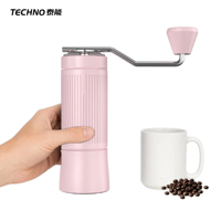 Moulin à café portable H40 - Manivelle et électrique Type-C, moulin à meules en aluminium de poche pour voyage, camping, expresso et pour le café filtre
