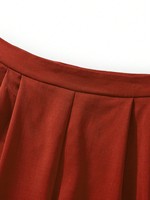 Ensemble deux pièces élégant pour femme : haut bustier rouge rouille et pantalon large – Tenue de vacances personnalisable en gros
