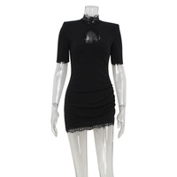 Robe noire sexy printemps-été 2026, nouvelle vente flash, mini-robe sexy, robes de soirée sexy pour femme