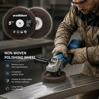 Disque de polissage non tissé de 125 mm pour finition des surfaces métalliques en acier inoxydable, outils abrasifs pour meuleuse d'angle