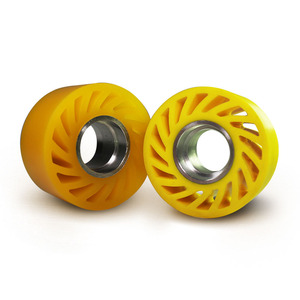 Factory Polyurethane No Crush Sun Wheel For Corrugated Board Line Non Marking <b>Paper</b> Guide Wheel With Aluminum Core - Product Image 1