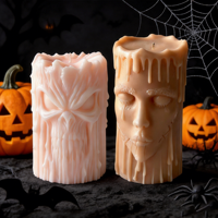 Moule en silicone antiadhésif de qualité supérieure pour la décoration de gâteaux d'Halloween, en forme de visage de démon, pour un démoulage facile