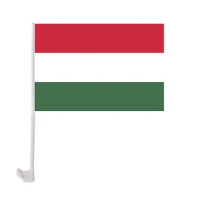 12X18 Inci Poliester Cetak Bendera Jendela Mobil Hungaria dengan Pemegang