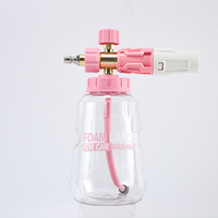 Canon à mousse pour l'entretien automobile, 1L, bouteille transparente, lance à mousse neige, pistolet à mousse à grande ouverture, produit très vendu