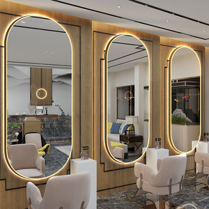 Stile moderno specchio parrucchiere salone di bellezza mobili da parete parrucchiere per il salone - Product Image 2