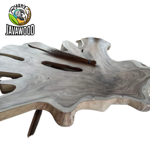 Indonesian High Quality Solid <b>Wood</b> <b>Slab</b> Dining Table Modern Style Square Shape for Art Deco Living Furniture - Product Image 1