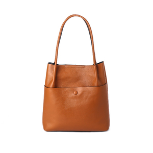 Sac à main en cuir véritable de luxe pour femme, sac à bandoulière personnalisé en cuir TOGO marron, élégant, grande capacité, sac de transport pour femme - Product Image 1