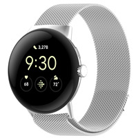 Bracelet en acier inoxydable de luxe pour Google Pixel Watch 3 - Boucle métallique Milanese avec fermoir magnétique