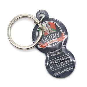Shopping Cart <b>Trolley</b> Coin Trigger Opener <b>Key</b> Keychain Custom Nail and Beauty Keyring - Product Image 5