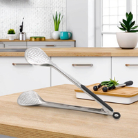 Pince multifonctionnelle en acier inoxydable et silicone pour la cuisine Pince à barbecue Pince à salade pour barbecue Pince à gril pour servir les aliments