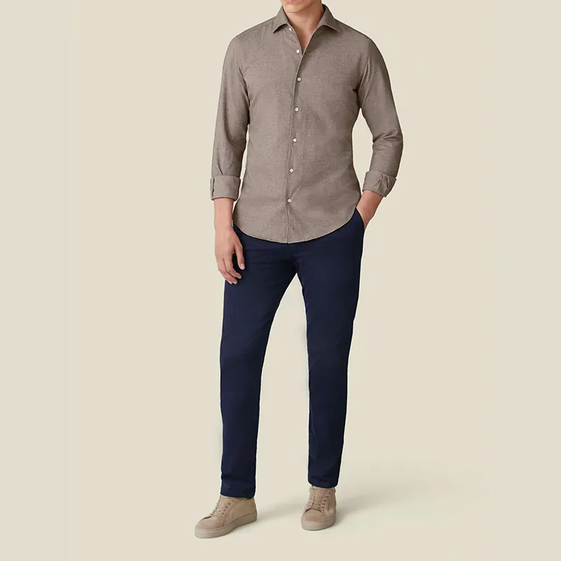 Custom New Hot Style Chemise Pour Homme, Linen Shirt Men Patchwork Shirt For Men 2024/