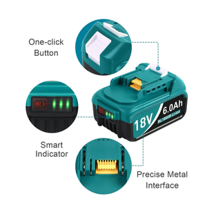 Batería de Repuesto de Iones de Litio de 18V y 6.0Ah para Herramientas Eléctricas Inalámbricas, Compatible con las Baterías BL1860, BL1820, 1830B, 1840B y 1850B - Product Image 3