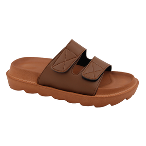 Chanclas <span class=keywords><strong>De</strong></span> piel sintética con logotipo personalizado para Mujer, Chanclas <span class=keywords><strong>De</strong></span> goma EVA con doble correa, nuevas, venta al por mayor - Product Image 1