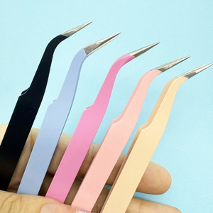 Pinzas de Acero Inoxidable Personalizadas para Extensión de Pestañas, Herramienta de Belleza Profesional de Precisión - Product Image 5