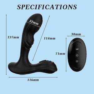 ألعاب جنسية جديدة: هزاز البروستاتا من السيليكون مقاوم للماء مع شحن USB، ثلاثة أوضاع اهتزاز، مدلك شرجي كهربائي - Product Image 5
