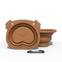 Nouvelle gamelle pliable de luxe en silicone solide pour chien, idéale pour les voyages en extérieur, gamelle portable pour animaux de compagnie