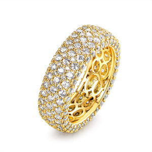 Anillo de Diamantes de Oro Sólido de 18K para Mujer, Corte Brillante Redondo, Color G Natural, Anillo de Bodas H360 de Lujo - Product Image 5