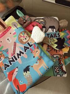 Livres sensoriels en tissu doux et lavable, queues d'animaux de <span class=keywords><strong>la</strong></span> jungle, reliure tactile, jouets d'activités sensorielles, livres en tissu pour bébés et enfants - Product Image 4