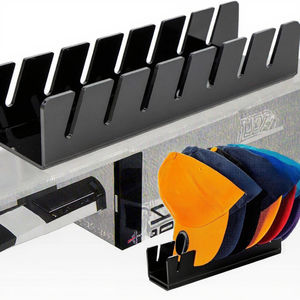 Exhibidor Organizador para el Hogar, Soporte Individual de Acrílico Negro para Gorras, Soporte para 7 Gorras de Béisbol, Fácil de Instalar, Metálico y Duradero - Product Image 3