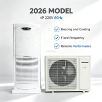 Climatiseur sur pied à fréquence fixe Misube 36000 BTU 4P, refroidissement et chauffage, 220V 60Hz R410A 2026, usage commercial, OEM