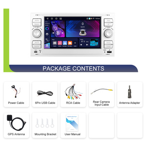 Podofo 7" 4+64GB for Ford Android Car Radio <b>Wireless</b> CarPlay Android Auto WiFi GPS BT EQ Type-C EU Stock - Product Image 6