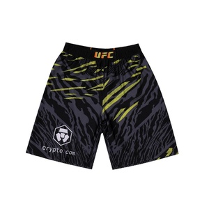 ชุดซ้อมมวยสำหรับผู้ชายแห้งเร็ว, ชุดฝึกชกมวย UFC ชุดออกกำลังกายกีฬามวยไทยแขนสั้นด้านหน้า - Product Image 3